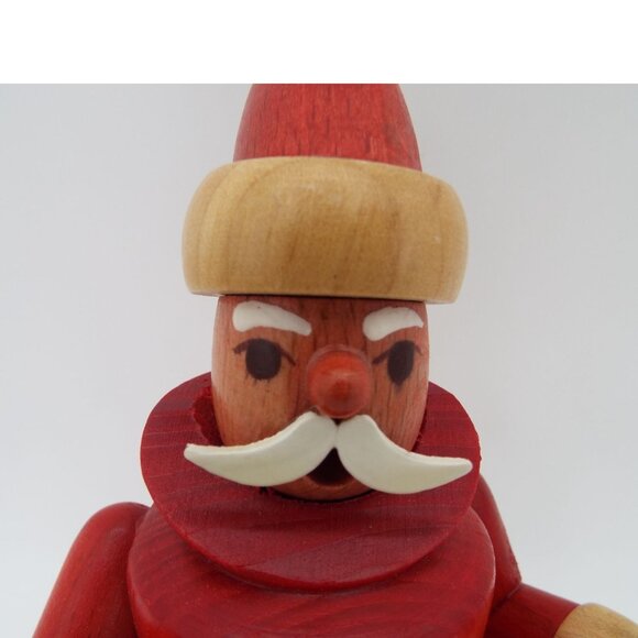 Erzgebirgische Handarbeit Germany Wooden Santa Figurine - Picture 8 of 11